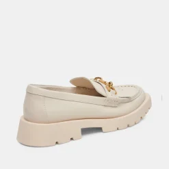 ERNA WIDE FLATS IVORY LEATHER^Dolce Vita Discount