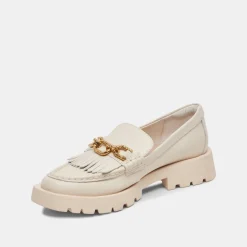 ERNA WIDE FLATS IVORY LEATHER^Dolce Vita Discount