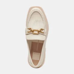 ERNA WIDE FLATS IVORY LEATHER^Dolce Vita Discount