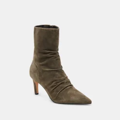 FERNLY WIDE CALF BOOTS ARMY SUEDE^Dolce Vita Clearance