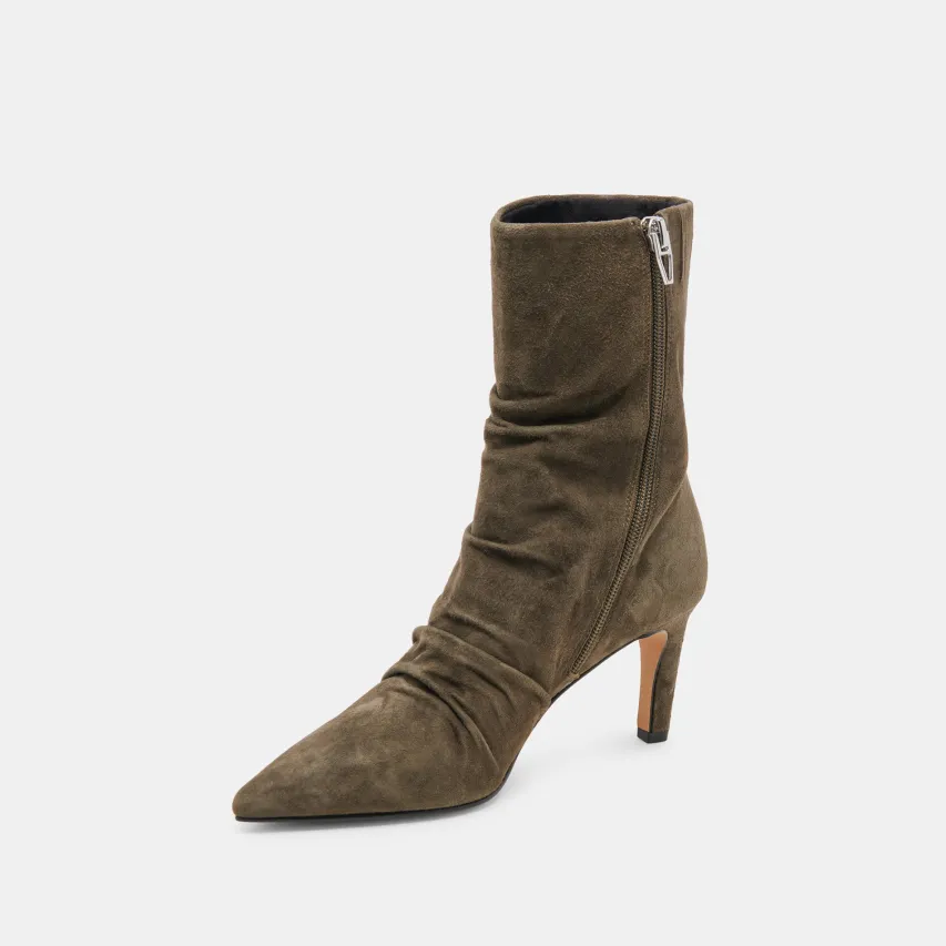FERNLY WIDE CALF BOOTS ARMY SUEDE^Dolce Vita Clearance