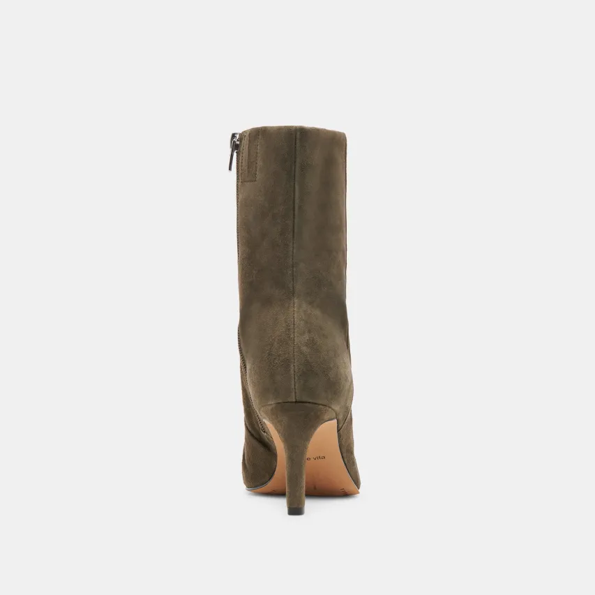 FERNLY WIDE CALF BOOTS ARMY SUEDE^Dolce Vita Clearance