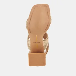 FINNY DECO HEELS GOLD WOVEN STELLA^Dolce Vita Clearance