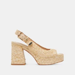 FLORES HEELS NATURAL RAFFIA^Dolce Vita Outlet