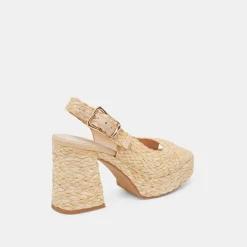 FLORES HEELS NATURAL RAFFIA^Dolce Vita Outlet
