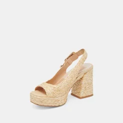 FLORES HEELS NATURAL RAFFIA^Dolce Vita Outlet