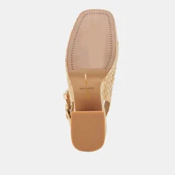 FLORES HEELS NATURAL RAFFIA^Dolce Vita Outlet