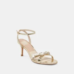 GALOR HEELS GOLD DISTRESSED LEATHER^Dolce Vita Hot