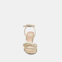 GALOR HEELS GOLD DISTRESSED LEATHER^Dolce Vita Hot