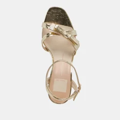 GALOR HEELS GOLD DISTRESSED LEATHER^Dolce Vita Hot