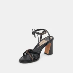 GAZELE HEELS BLACK MULTI LEATHER^Dolce Vita Best