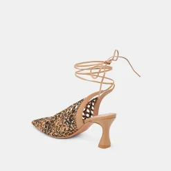 GESICA HEELS BLACK NATURAL WOVEN^Dolce Vita Fashion
