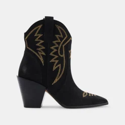 GINNI BOOTIES BLACK NUBUCK^Dolce Vita New