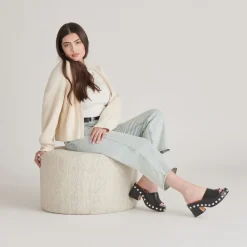 GLORI HEELS BLACK LEATHER^Dolce Vita Best