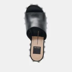 GLORI HEELS BLACK LEATHER^Dolce Vita Best