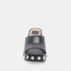 GLORI HEELS BLACK LEATHER^Dolce Vita Best