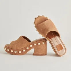 GLORI HEELS PECAN SUEDE^Dolce Vita Discount