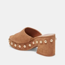 GLORI HEELS PECAN SUEDE^Dolce Vita Discount