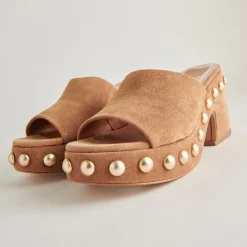GLORI HEELS PECAN SUEDE^Dolce Vita Discount