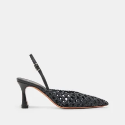 GLORIA HEELS BLACK WOVEN^Dolce Vita Hot