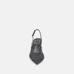 GLORIA HEELS BLACK WOVEN^Dolce Vita Hot