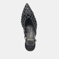 GLORIA HEELS BLACK WOVEN^Dolce Vita Hot