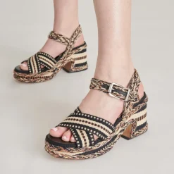 GRAYCE HEELS BLACK MULTI WOVEN^Dolce Vita Clearance