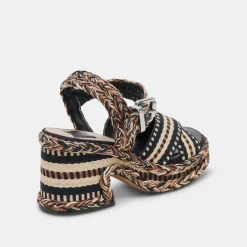 GRAYCE HEELS BLACK MULTI WOVEN^Dolce Vita Clearance