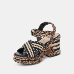 GRAYCE HEELS BLACK MULTI WOVEN^Dolce Vita Clearance