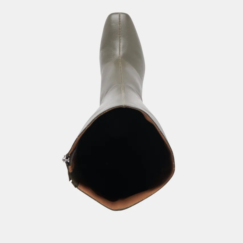 GYRA BOOTS DARK OLIVE LEATHER^Dolce Vita Clearance