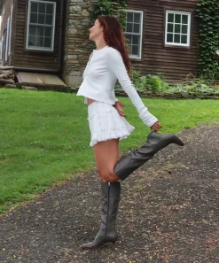 GYRA BOOTS DARK OLIVE LEATHER^Dolce Vita Clearance