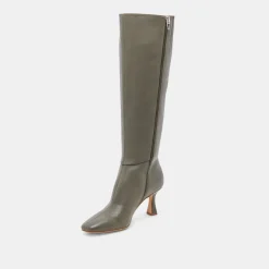 GYRA BOOTS DARK OLIVE LEATHER^Dolce Vita Clearance