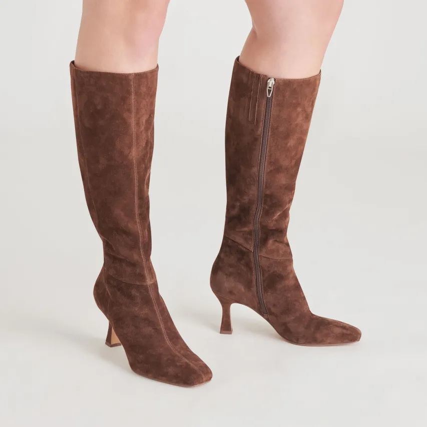 GYRA BOOTS DK BROWN SUEDE^Dolce Vita Discount