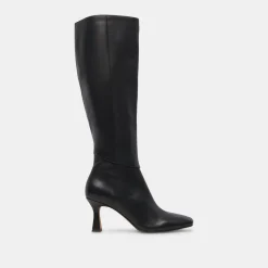 GYRA EXTRA WIDE CALF BOOTS BLACK LEATHER^Dolce Vita Fashion