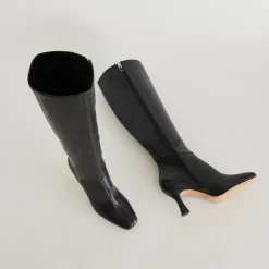 GYRA EXTRA WIDE CALF BOOTS BLACK LEATHER^Dolce Vita Fashion