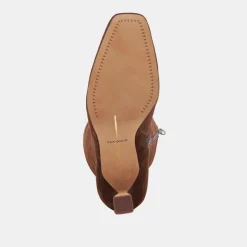GYRA EXTRA WIDE CALF BOOTS DK BROWN SUEDE^Dolce Vita Fashion