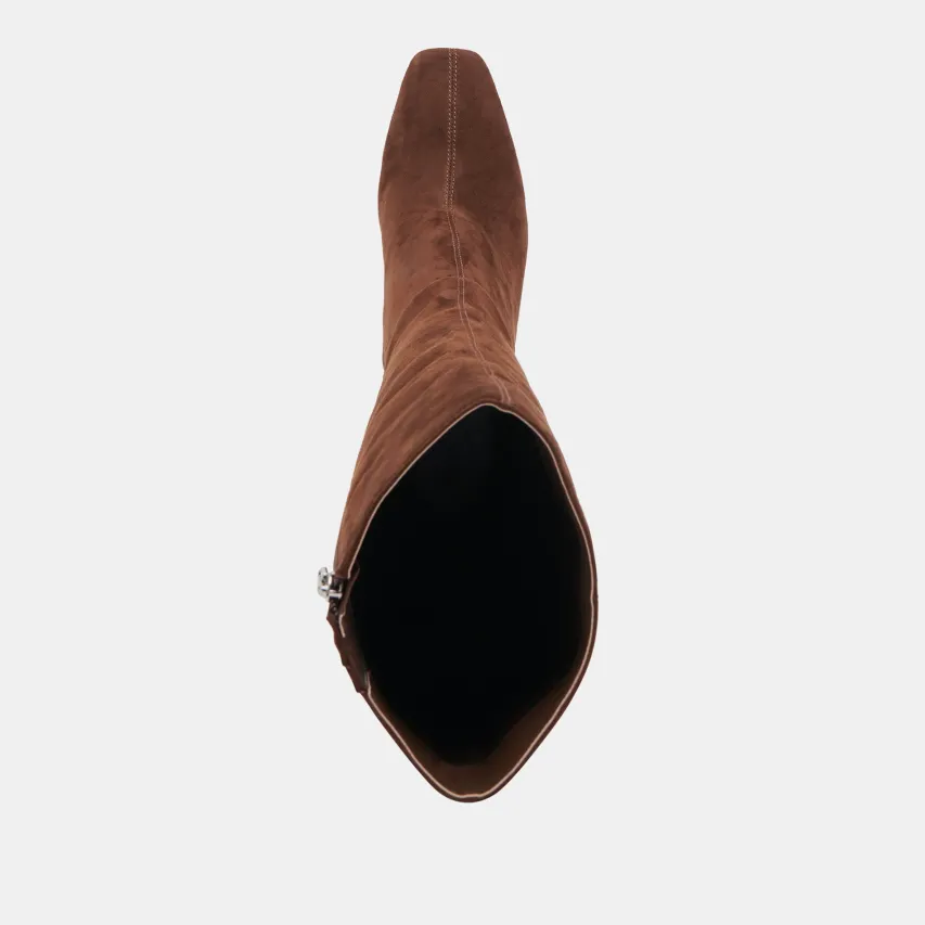 GYRA EXTRA WIDE CALF BOOTS DK BROWN SUEDE^Dolce Vita Fashion
