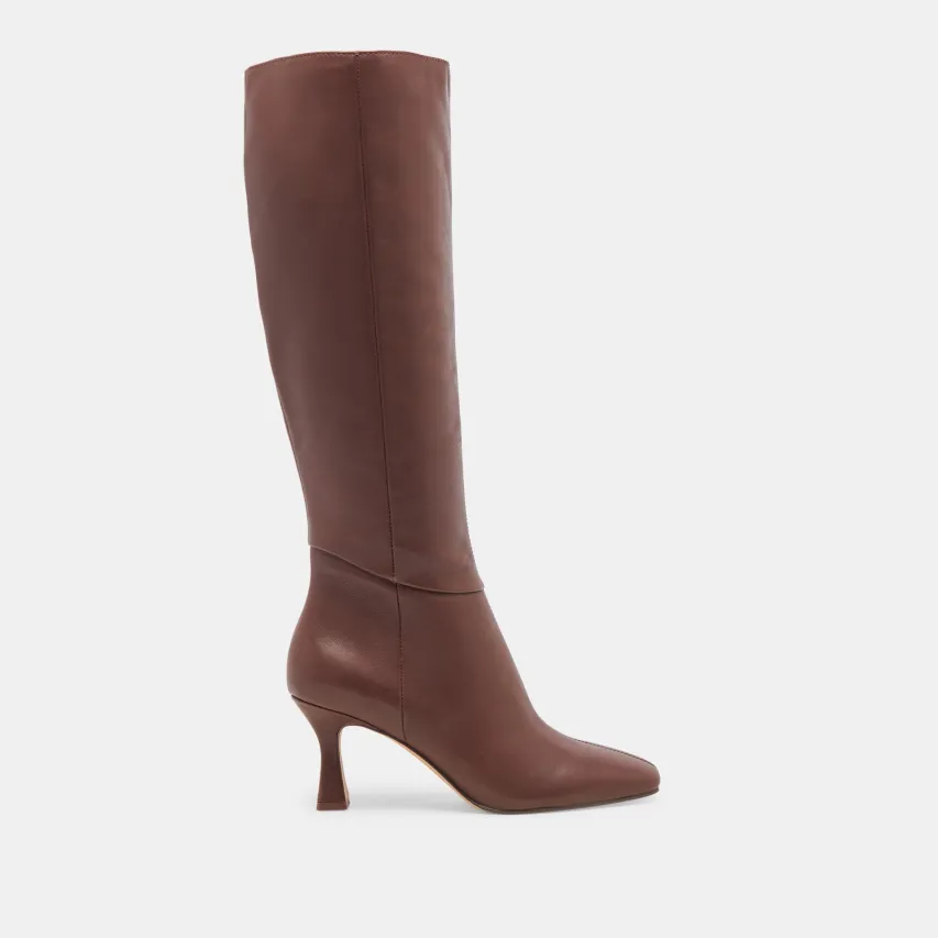 GYRA EXTRA WIDE CALF BOOTS CHOCOLATE LEATHER^Dolce Vita Discount