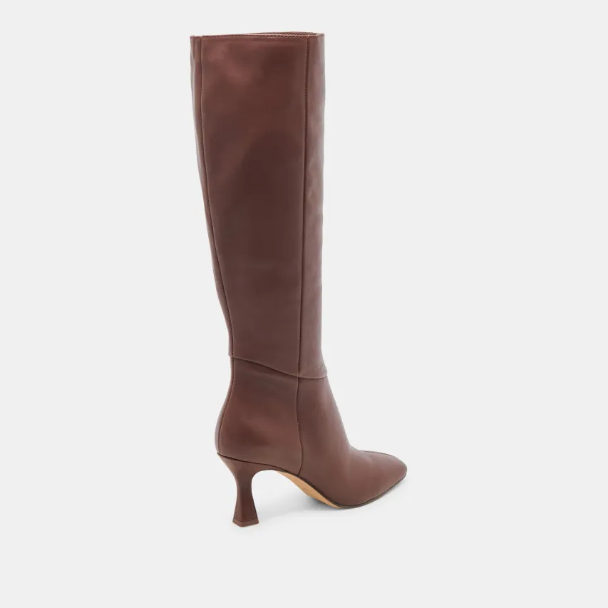 GYRA EXTRA WIDE CALF BOOTS CHOCOLATE LEATHER^Dolce Vita Discount