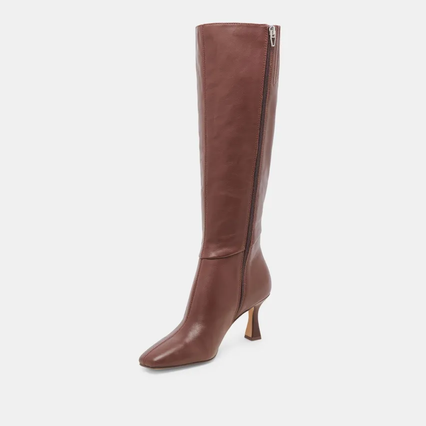 GYRA EXTRA WIDE CALF BOOTS CHOCOLATE LEATHER^Dolce Vita Discount