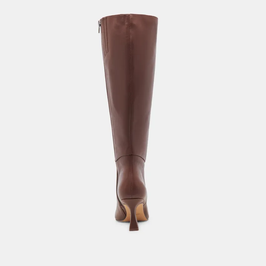 GYRA EXTRA WIDE CALF BOOTS CHOCOLATE LEATHER^Dolce Vita Discount