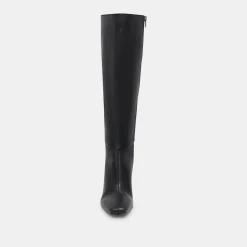 GYRA WIDE CALF BOOTS BLACK LEATHER^Dolce Vita Outlet
