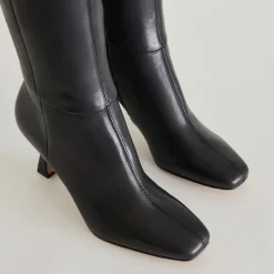 GYRA WIDE CALF BOOTS BLACK LEATHER^Dolce Vita Outlet