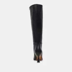 GYRA WIDE CALF BOOTS BLACK LEATHER^Dolce Vita Outlet