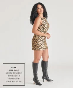 GYRA WIDE CALF BOOTS BLACK LEATHER^Dolce Vita Outlet