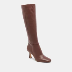 GYRA WIDE CALF BOOTS CHOCOLATE LEATHER^Dolce Vita Fashion