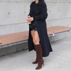 GYRA WIDE CALF BOOTS DK BROWN SUEDE^Dolce Vita Outlet