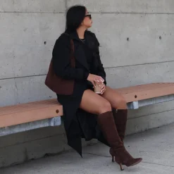 GYRA WIDE CALF BOOTS DK BROWN SUEDE^Dolce Vita Outlet