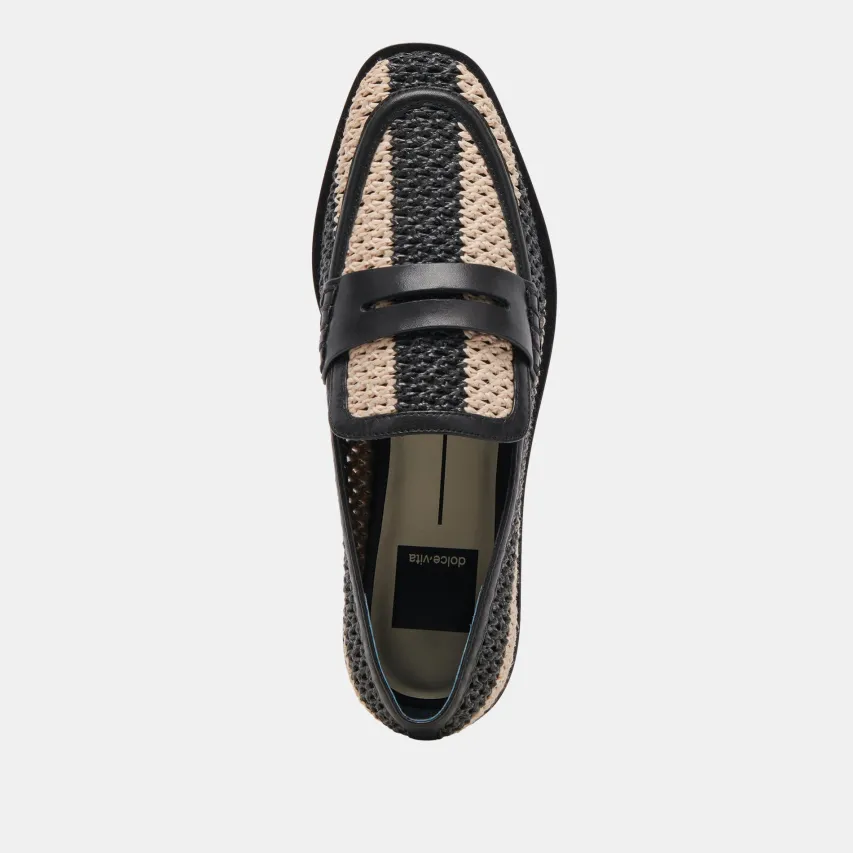 HALLEY FLATS BLACK MULTI RAFFIA^Dolce Vita Discount