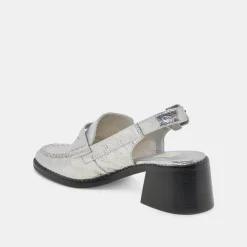 HARDI HEELS SILVER DISTRESSED LEATHER^Dolce Vita Fashion